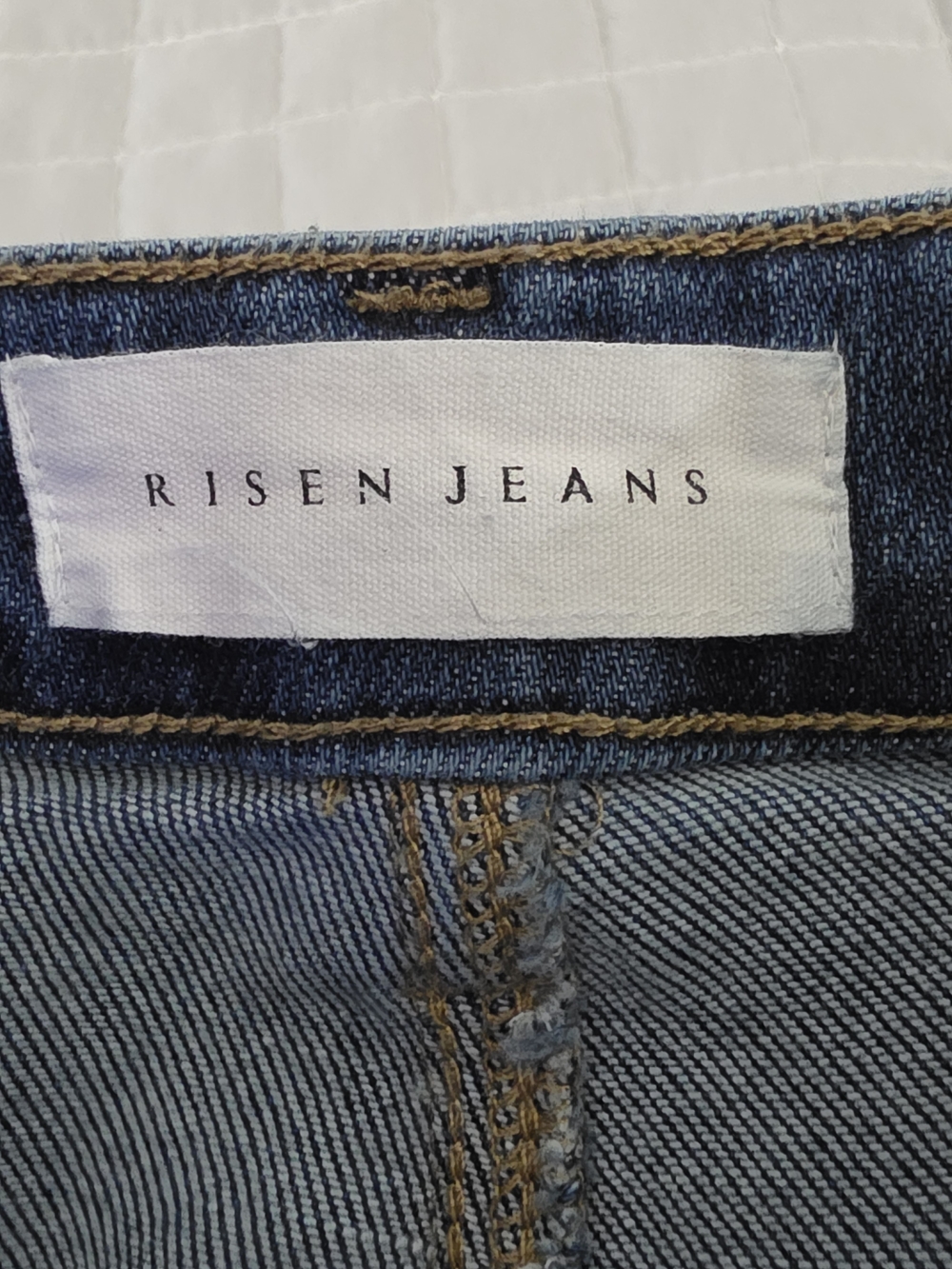 Risen Cargo Wide Leg Jeans Medium Wash High Waist Stretchy Denim Juniors Size 3 - Picture 9 of 11